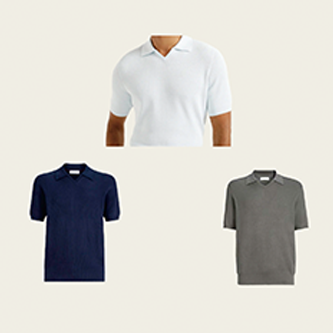 brunello cucinelli short sleeve cotton knit v-neck polo